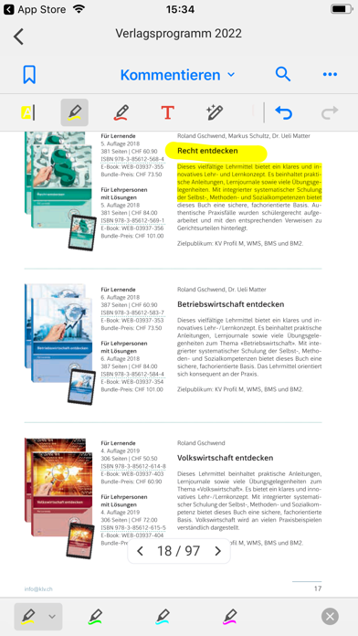 eBooks KLV Verlag Screenshot