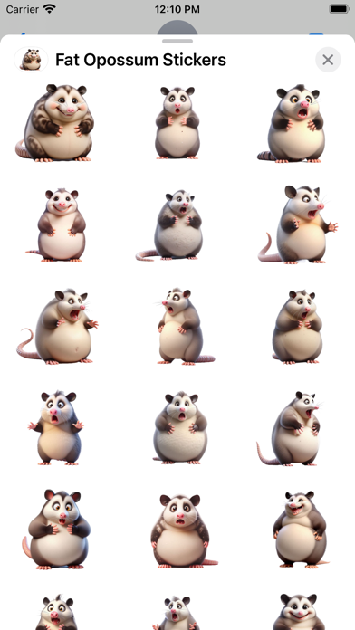 Screenshot #1 pour Fat Opossum Stickers