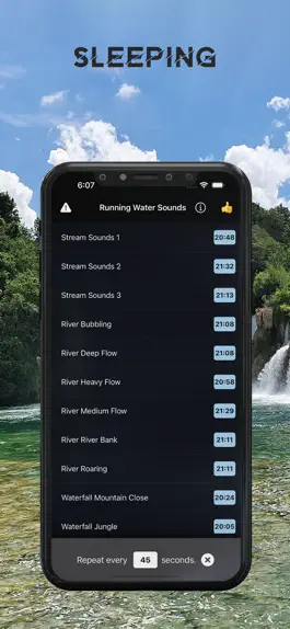 Game screenshot Running Water Sleeping Sounds apk