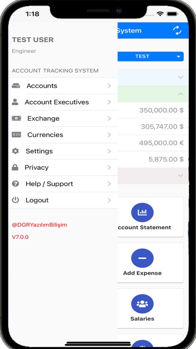 Account Tracking System Screenshot