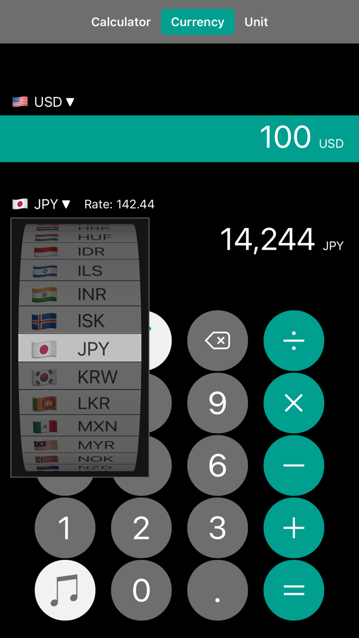 Calculator - Currency - Unit