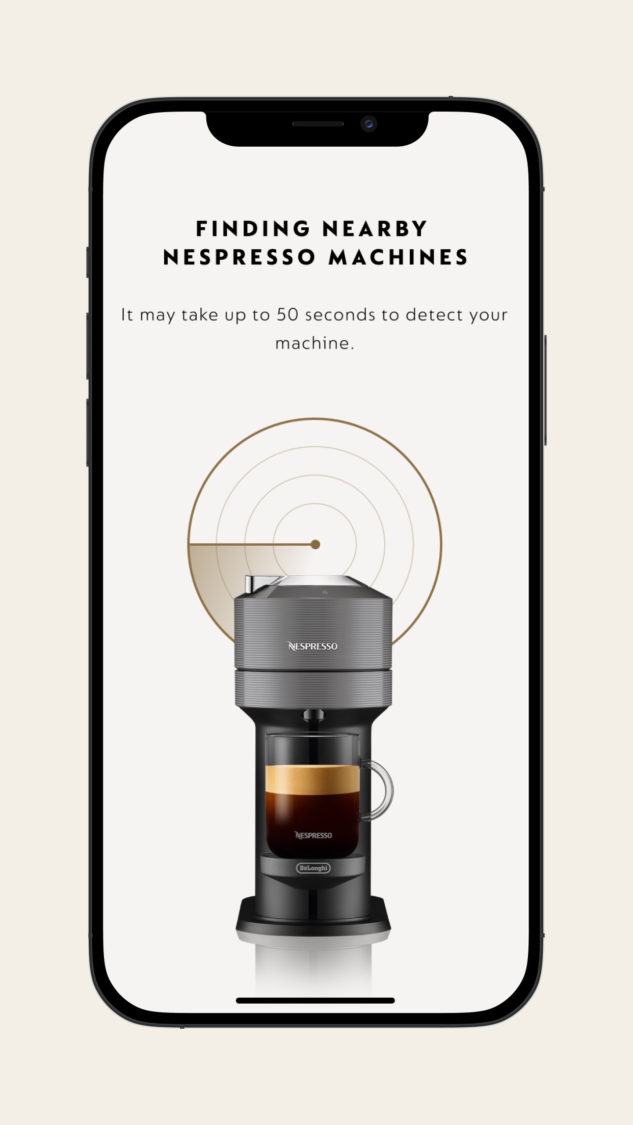 Screenshot do app Nespresso