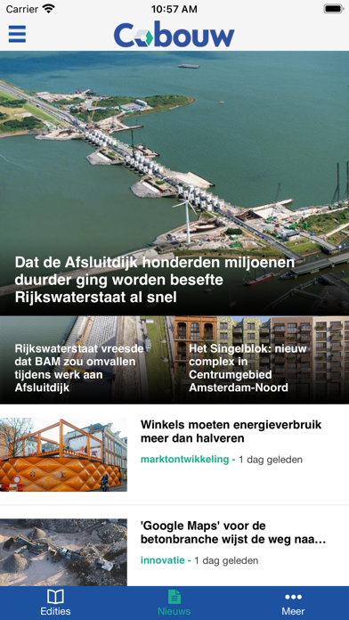 Cobouw nieuws en Bouwberichten Screenshot