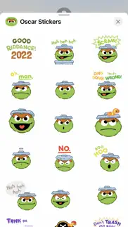 oscar the grouch stickers iphone screenshot 1