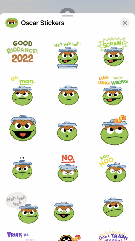 Oscar the Grouch Stickers - 1.7 - (iOS)