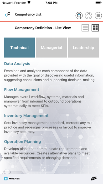 Competency Profile Screenshot