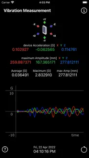 vibration measurement iphone screenshot 1