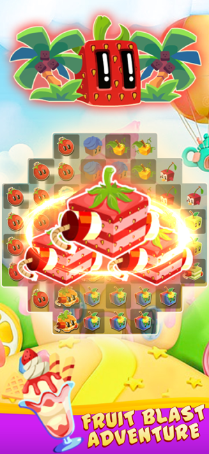 ‎Juice Cubes match 3 game Screenshot