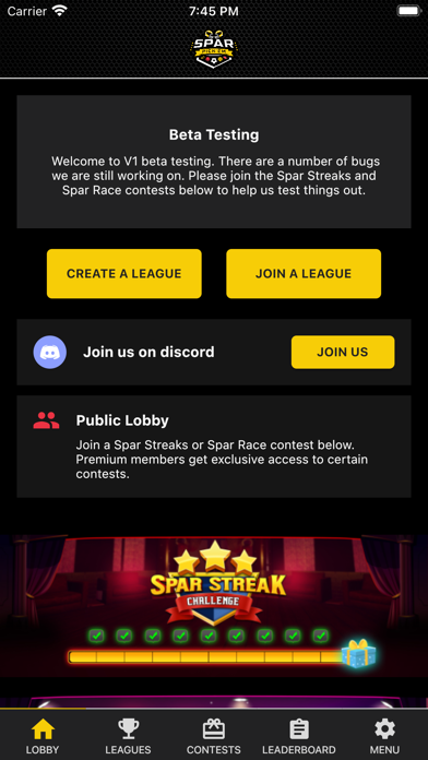 SPAR Pickem Leagues & Contests Screenshot