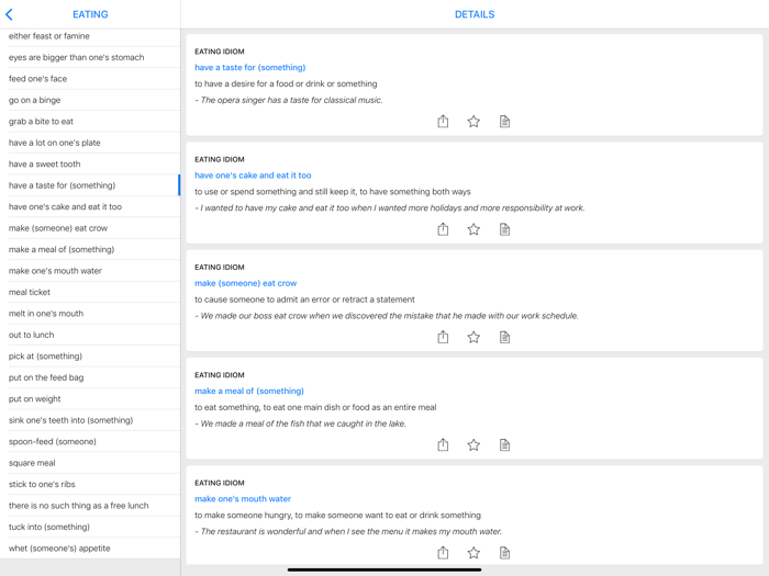 Food and Sports idioms