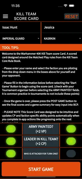 Game screenshot Kill Team Score Card mod apk