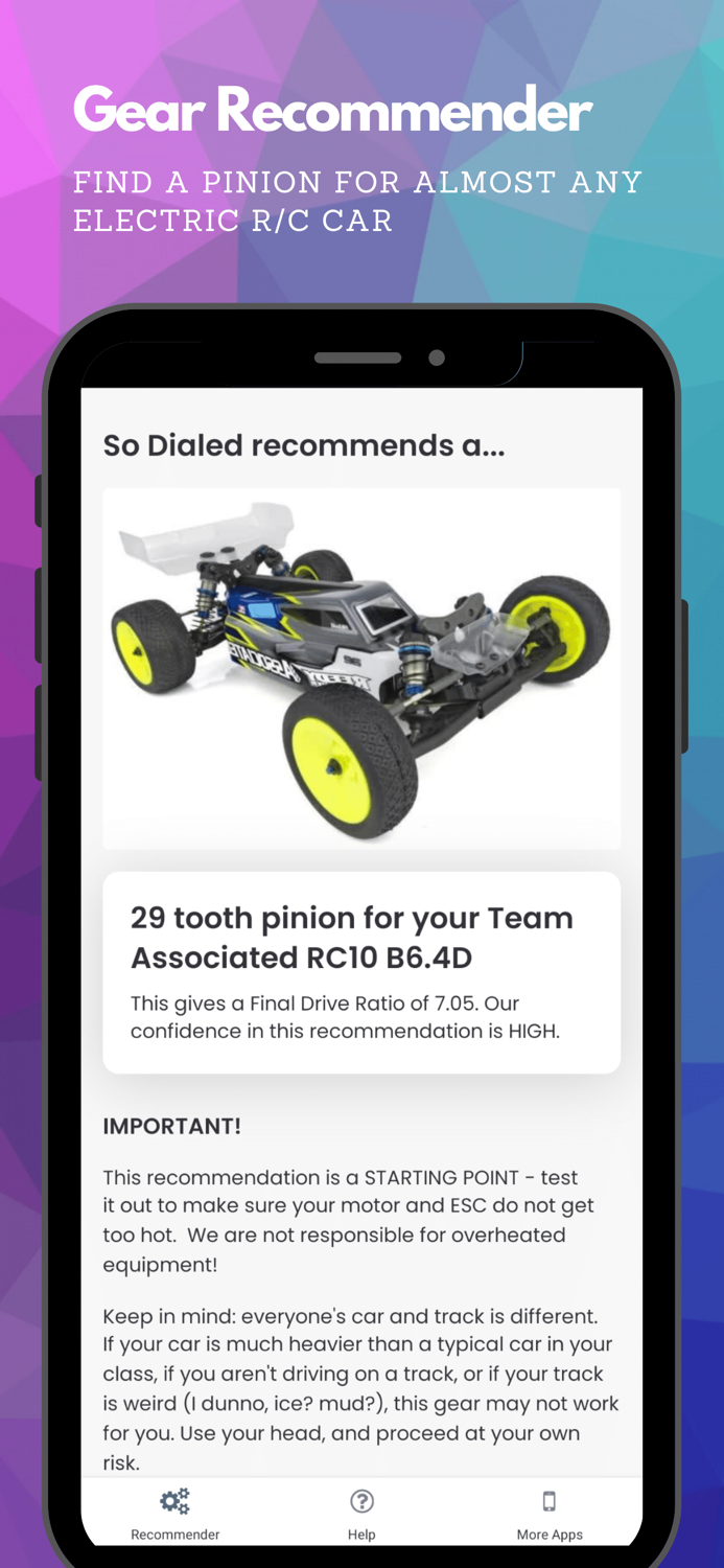RC Gear Recommender