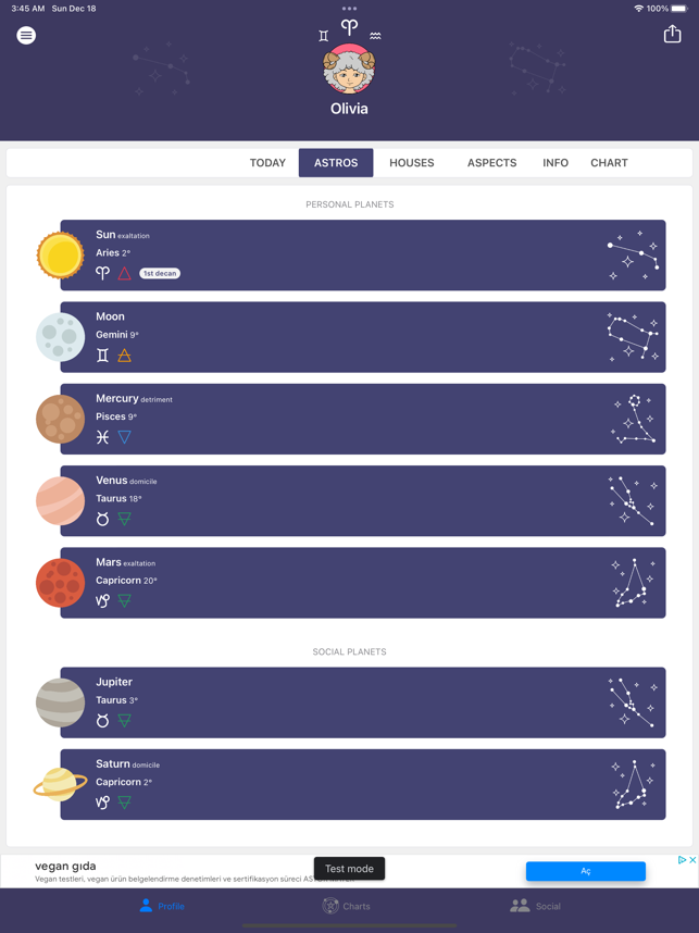 ‎Horos - Birth Chart Capture d'écran