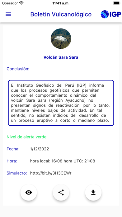 Instituto Geofísico del Perú Screenshot