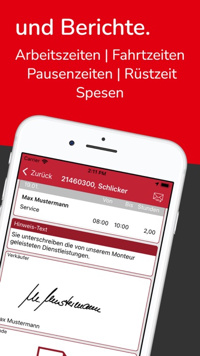 Screenshot #2 pour TIME4 Service - Zeiterfassung