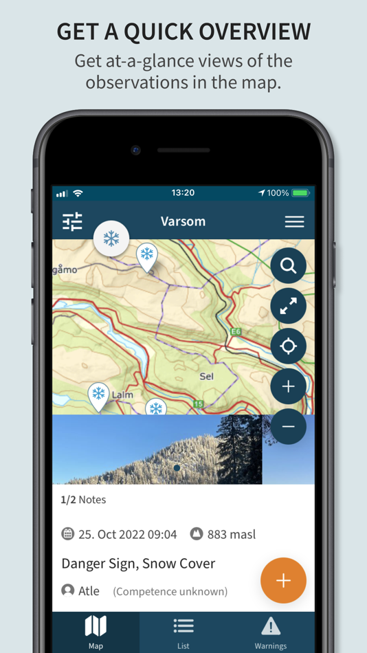 #5. Varsom (iOS) Podle: Norges Vassdrags- og Energidirektorat