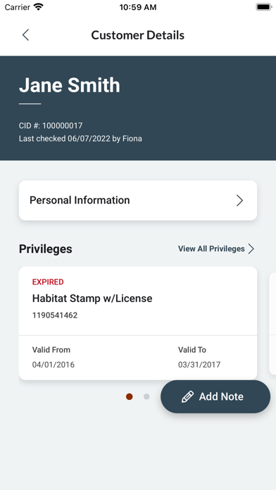 Aspira Law Enforcement Screenshot