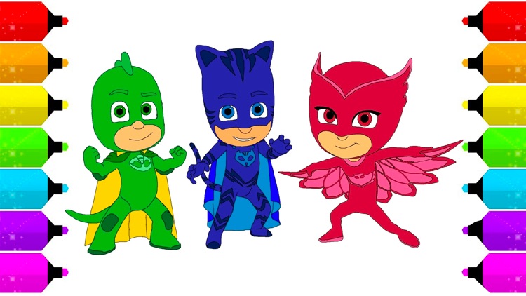 Pj Heroes Coloring Book