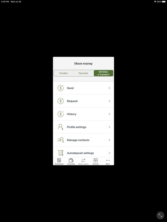Dodsland Credit Union Mobile iPad screenshot 3 - Finance app