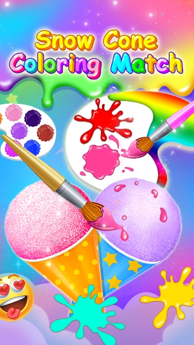 Snow Cone Coloring Match Screenshot