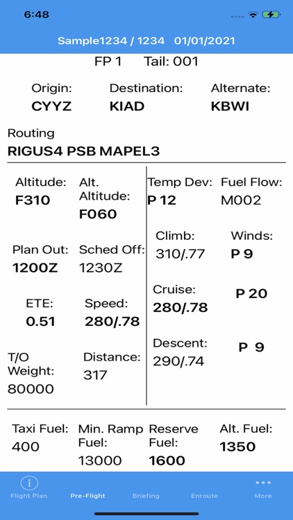 Flight Plan Reader