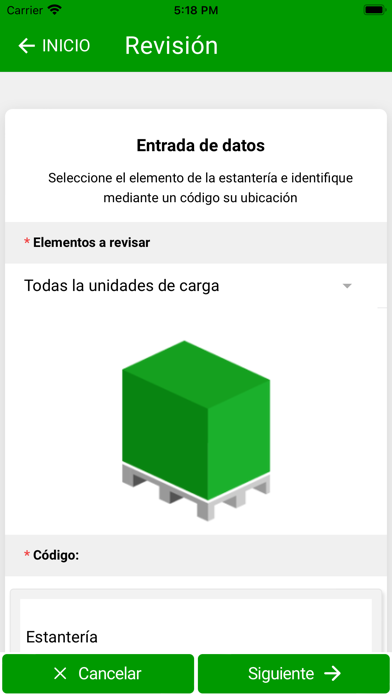Estanterías Condic. Seguridad Screenshot