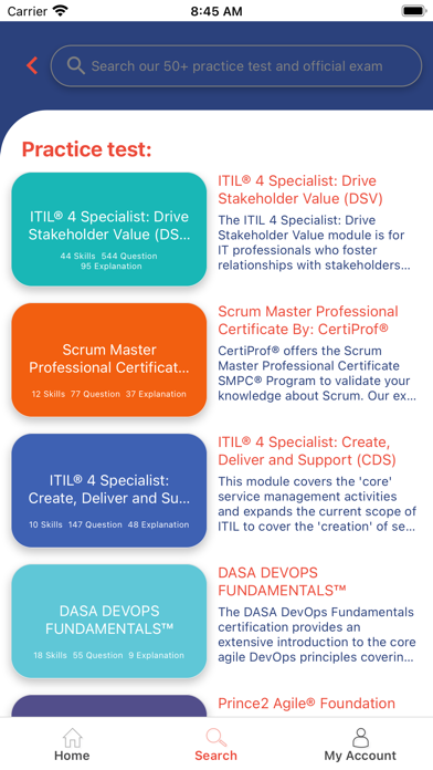 Bilby Exam Prep ITSM 4 Masters Screenshot