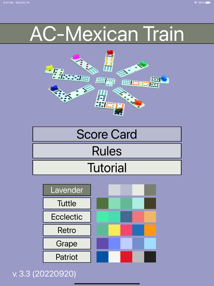AC - Mexican Train Scorecard