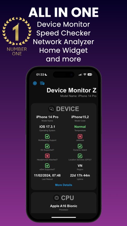 Device Monitor Z: CPU x RAM OS