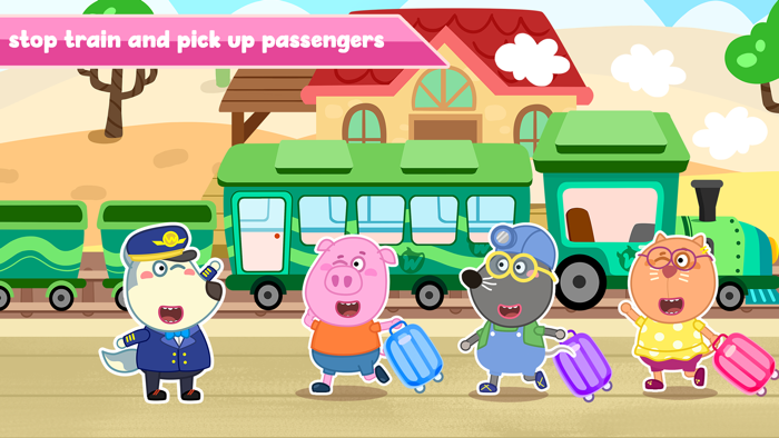 Wolfoo Train - Railway Station