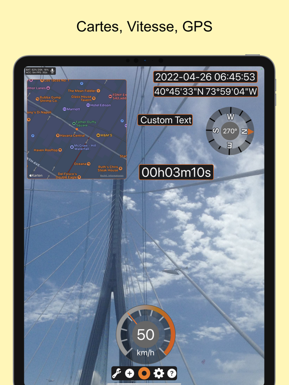 Screenshot #6 pour Dashcam: GPS auto enregistreur