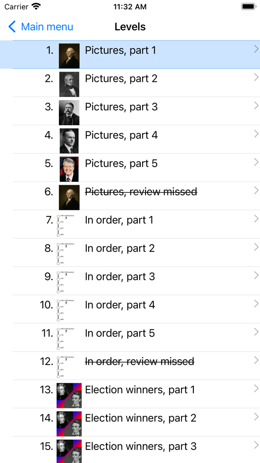 #2. OneMileNorth POTUS Quiz (iOS) Bởi: Sanjay Rao