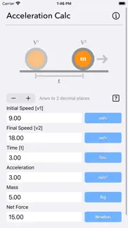 acceleration calculator plus iphone screenshot 1