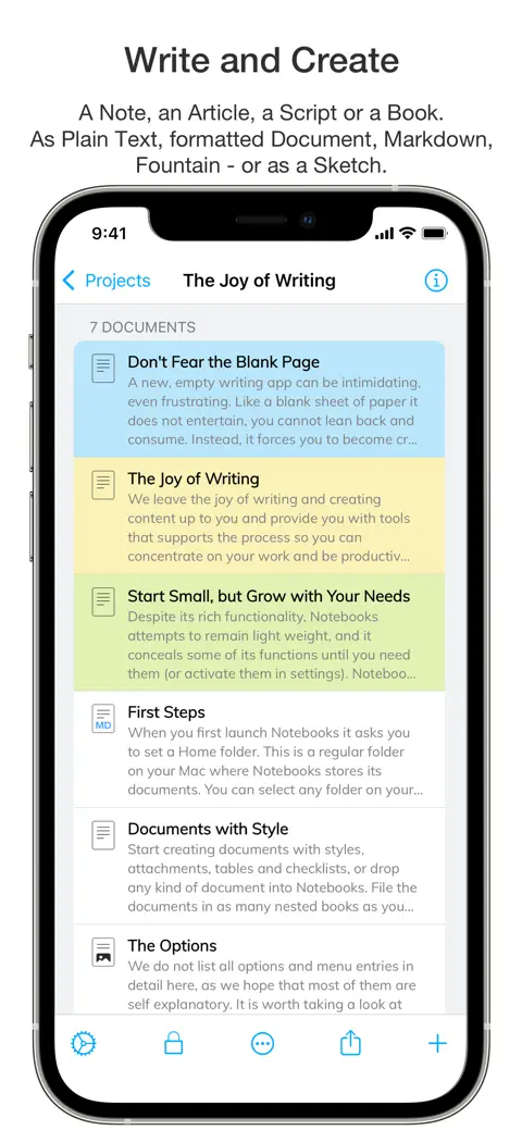 Notebooks – Write and Organize