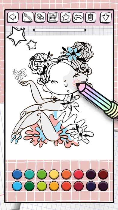 Ballerina Coloring Book Games Screenshot