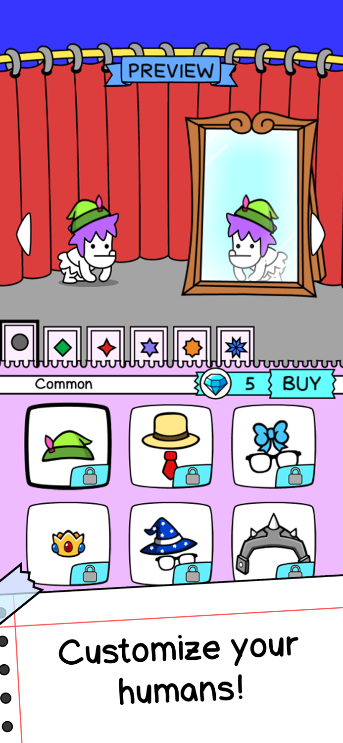 Human Evolution Merge Game