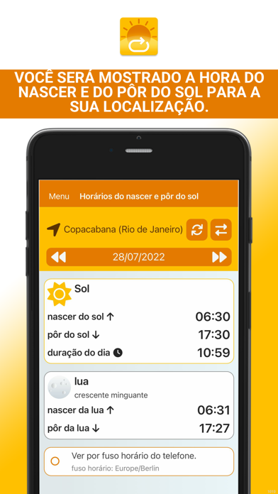 Nascer e pôr do sol simples