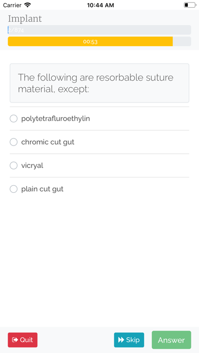 DenTest Dentistry Exam Screenshot