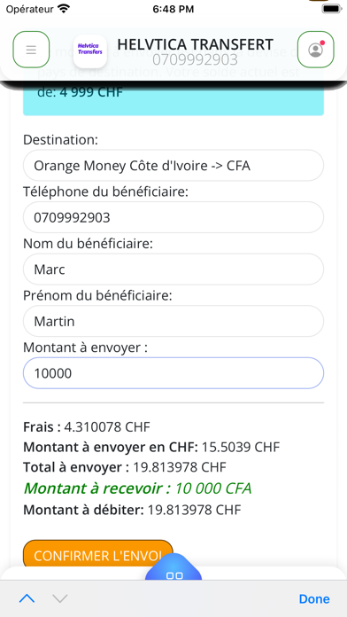 HelvticaTransfers Screenshot