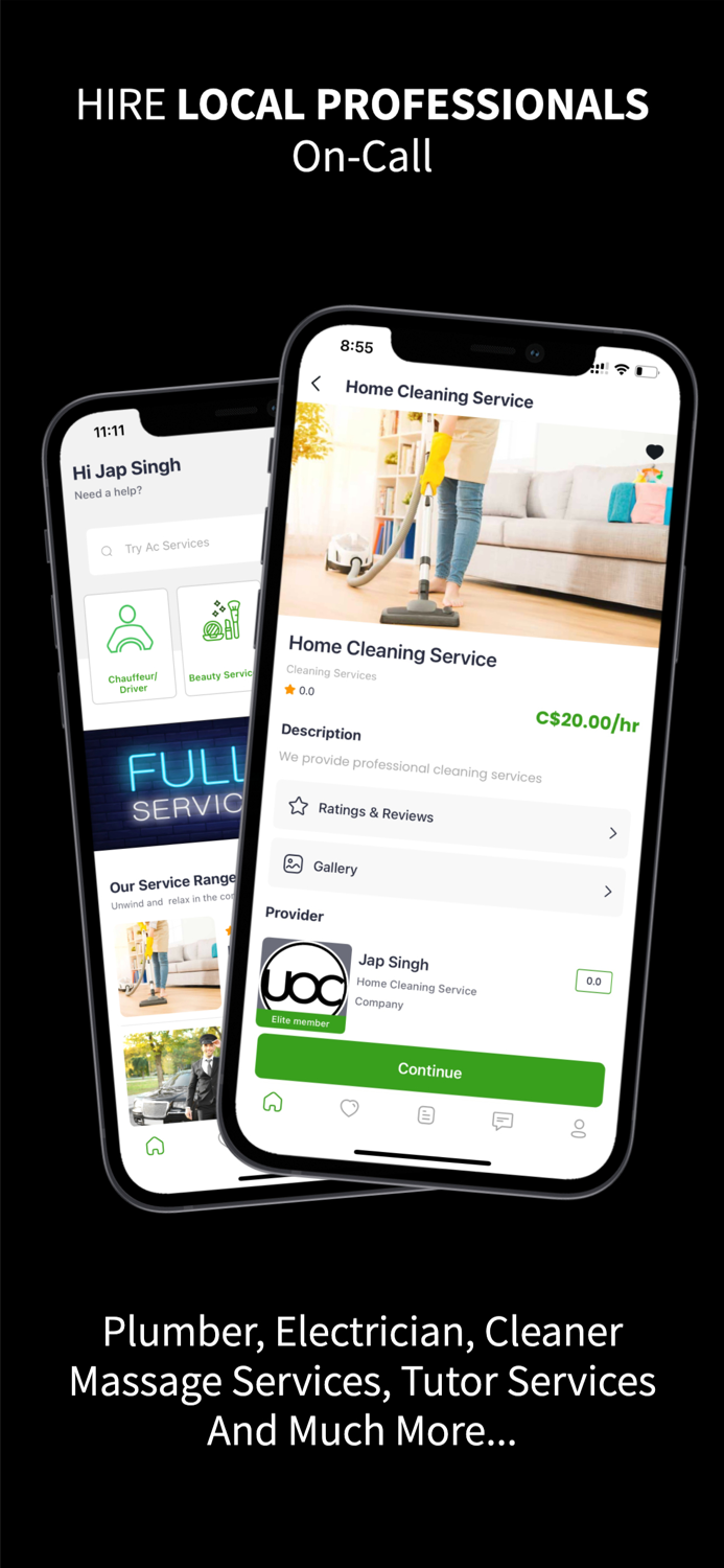 UpOnCall - Hire Local Services