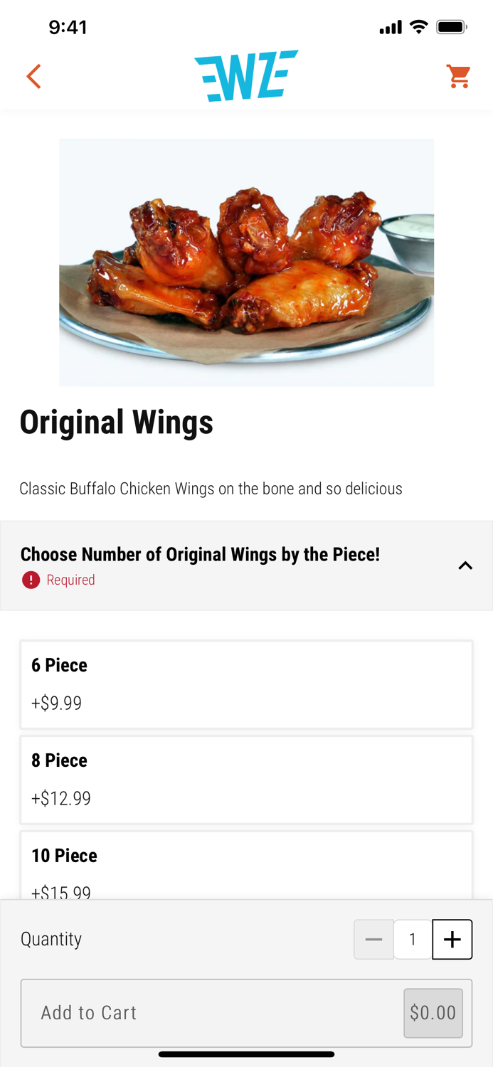 Wing Zone Ordering