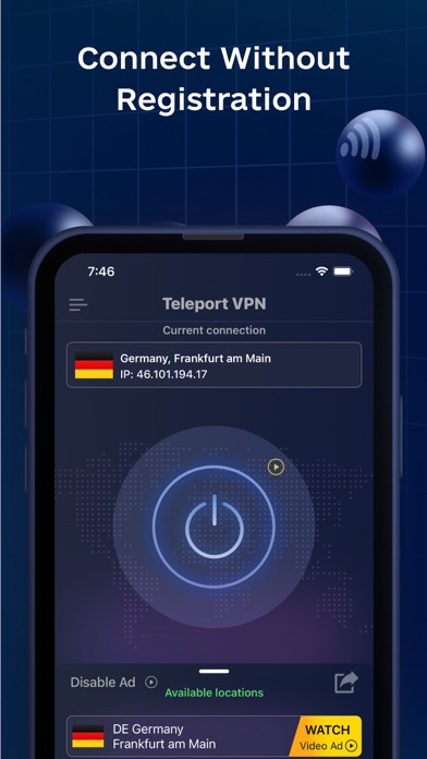 Teleport VPN Screenshot