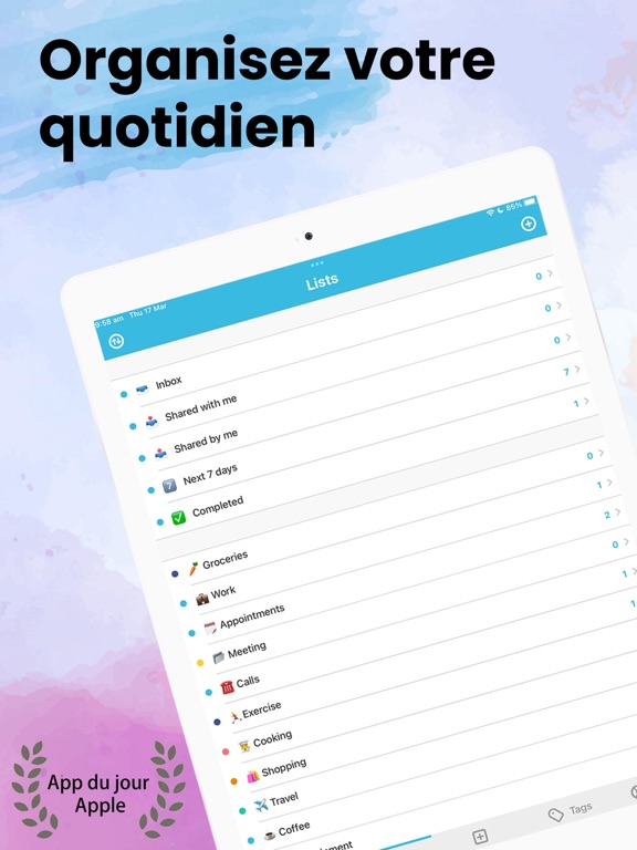 Screenshot #4 pour GoTodo to-do listes et tâches