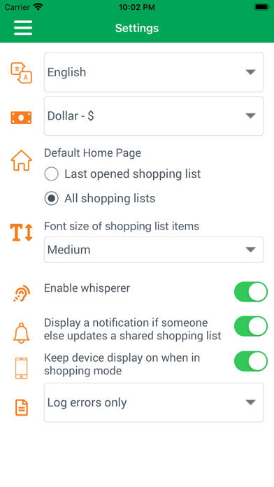 Shoppka - smart shopping list Screenshot