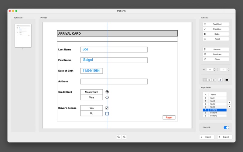 pdform iphone screenshot 2