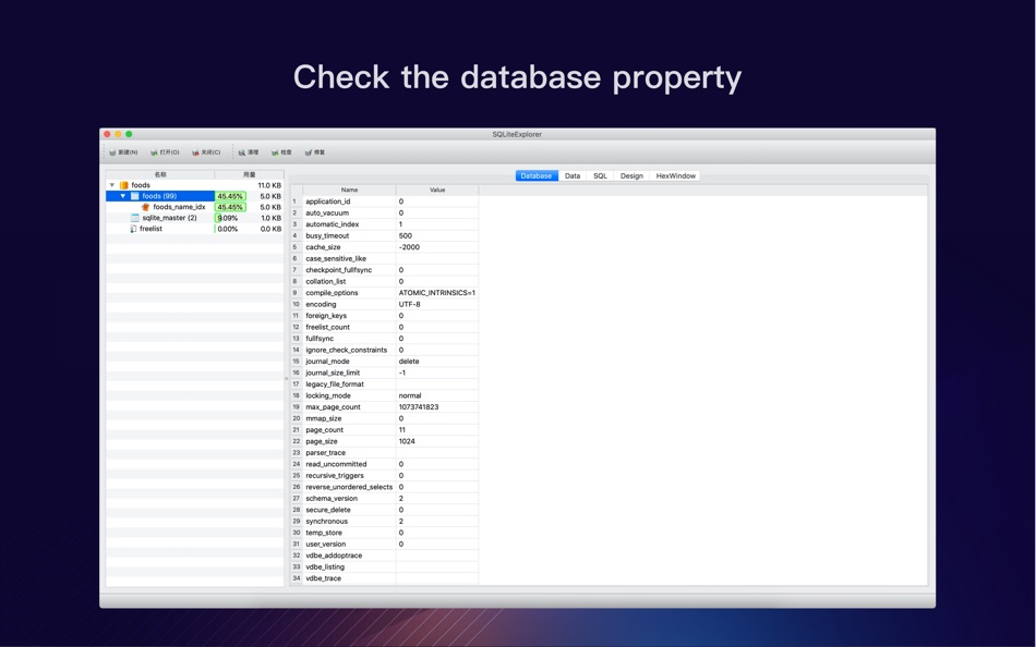 #1. SQLiteExplorer (macOS) By: 春浩 王