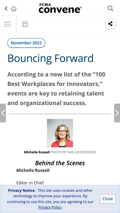 PCMA Convene Magazine Screenshot