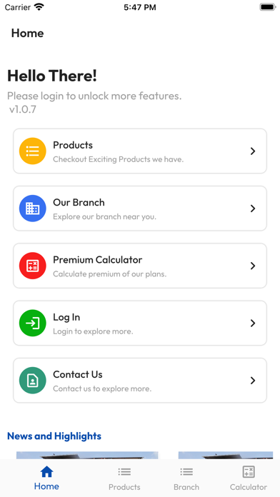 Reliable Life Insurance Screenshot