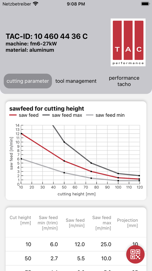 TAC - Saw Blade Reader (iOS) 由: Zewas GmbH