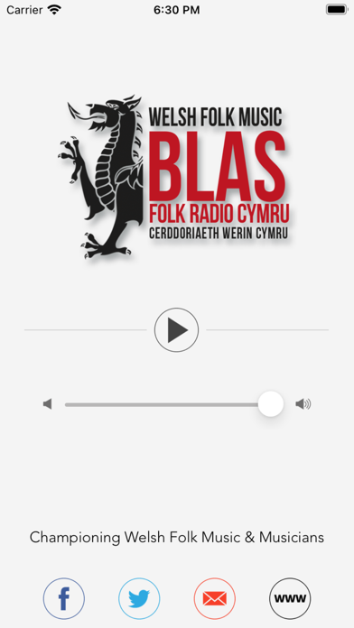 Blas Folk Radio Cymru Screenshot